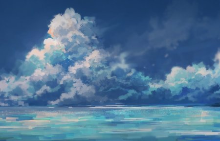 Аниме небо и море