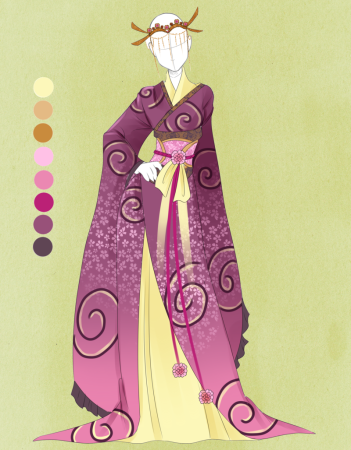 Японские кимоно для рисования