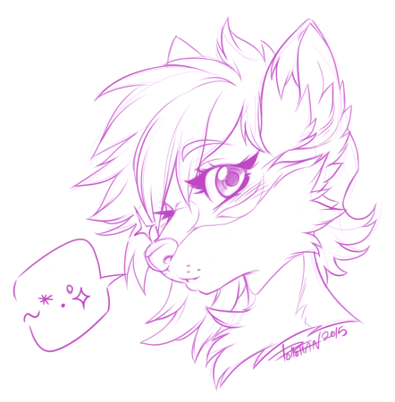 Девушки с ушками для срисовки