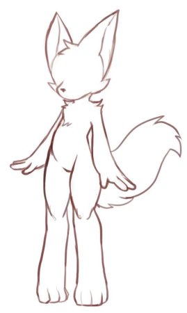 Скетчи аниме животных