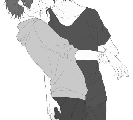 Аниме парни обнимаются