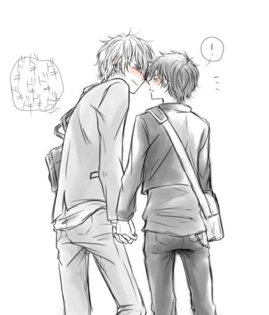 Два парня рисунок