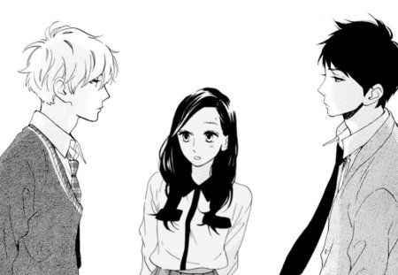Аниме арт любовный треугольник