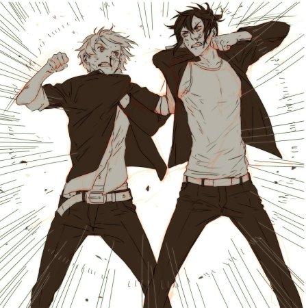 Парни дерутся арт