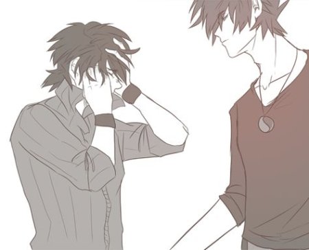 Аниме парни обнимаются