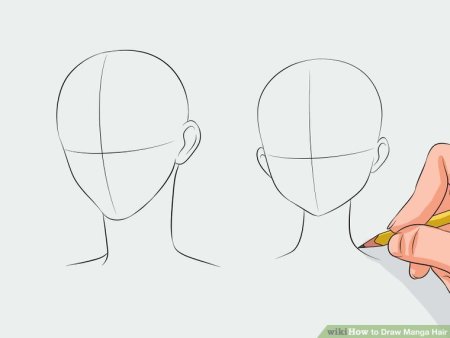 Рисование головы аниме
