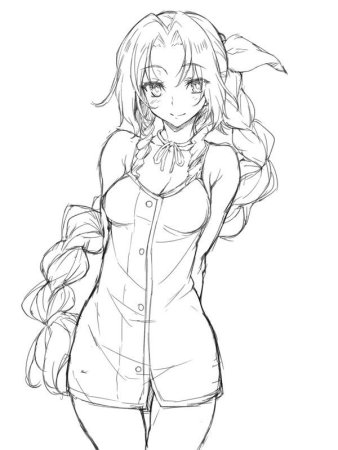 Набросок эскиз аниме