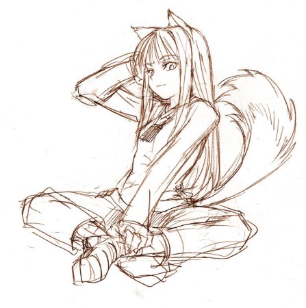 Наброски аниме персонажей