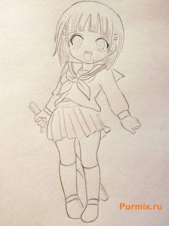 Аниме рисовать карандашом в полный рост девочек