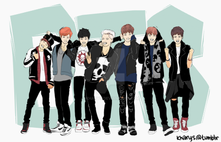 BTS участники группы арт