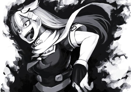 Черное белое аниме психи