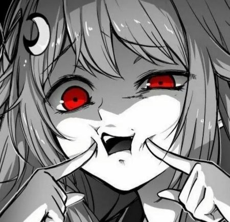 Аниме девушки с безумной улыбкой