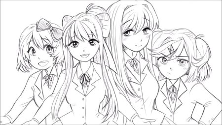 Моника доки доки черно белая