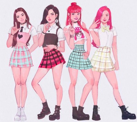 Группа Блэк Пинк арт