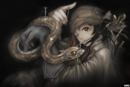 Девушка змея арт