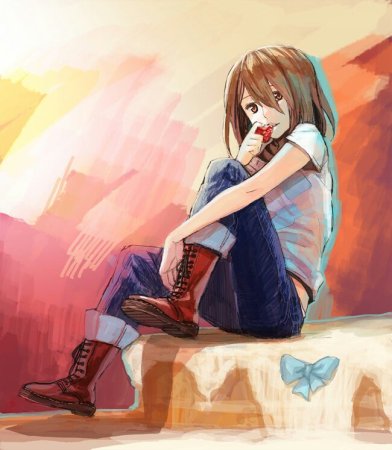 Аниме пацанка пофигистка