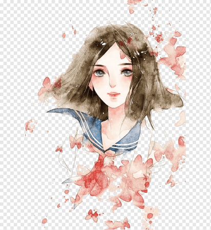 Аниме акварелью