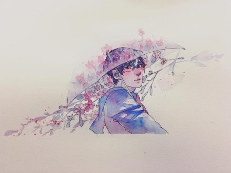 Аниме акварелью