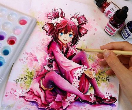 Рисунки акварелью в скетчбуке