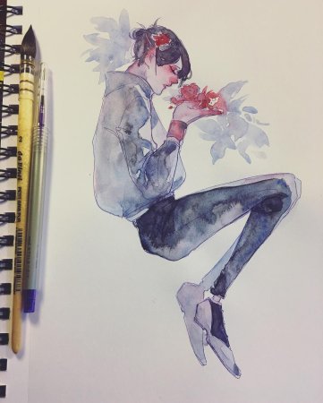 Что нарисовать акварелью аниме