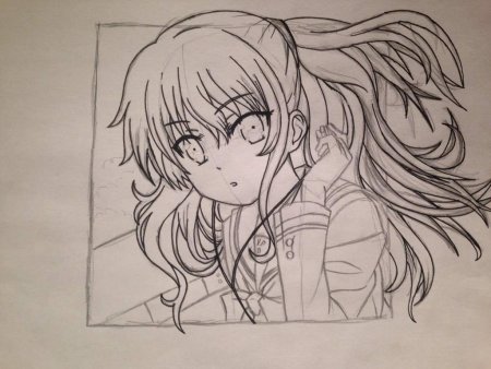 Аниме Шарлотта для срисовки