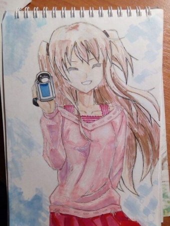Аниме Шарлотта карандашом