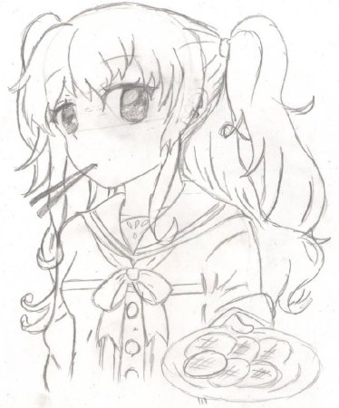 Аниме Шарлотта для срисовки