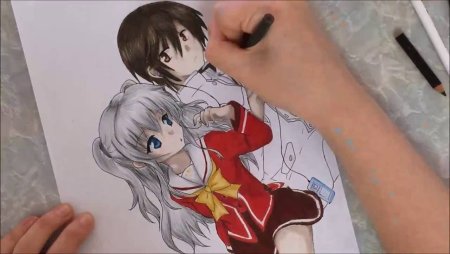 Аниме Шарлотта для срисовки