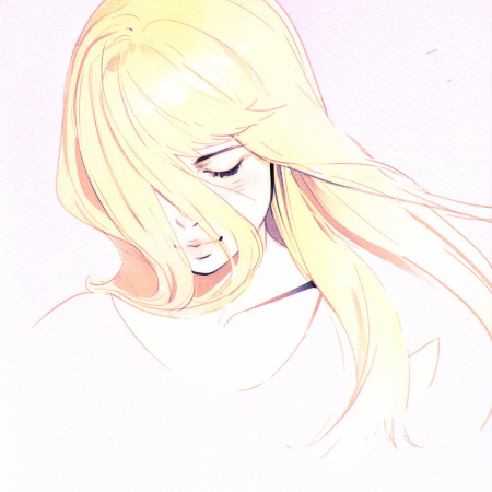 Блондинка рисунок