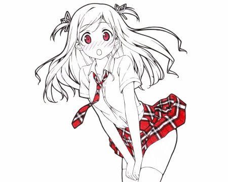 Аниме рисовка чб