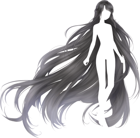 Длинные развивающиеся волосы