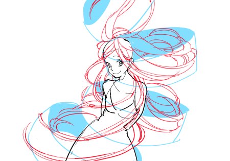 Развивающиеся волосы туториал