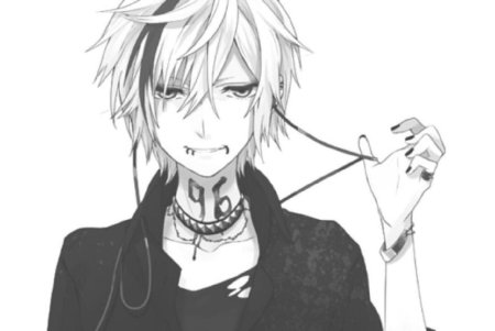 Аниме мальчики чб