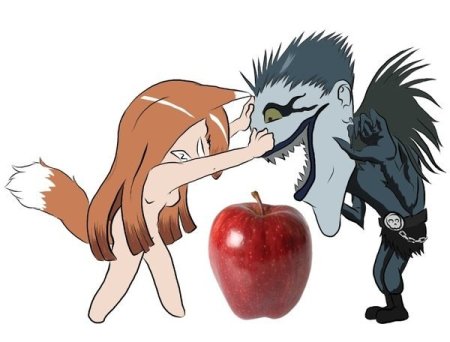 Тетрадь смерти рюк и яблоки