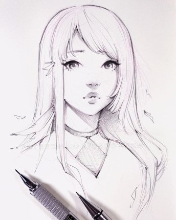 Аниме портрет скетч