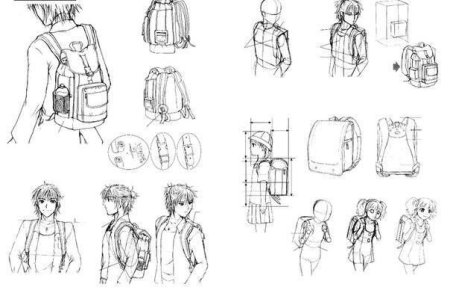 Человек с рюкзаком референс