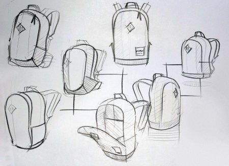 Референс человек с рюкзаком сбоку