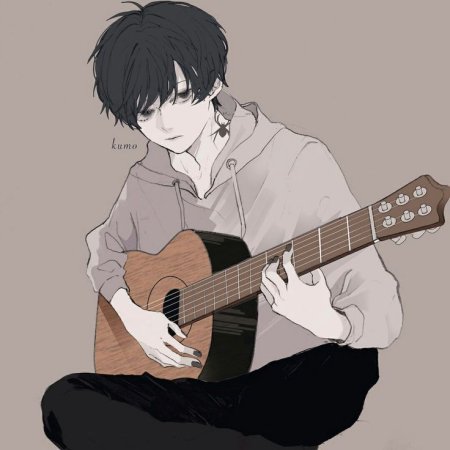 Человек играющий на гитаре рисунок