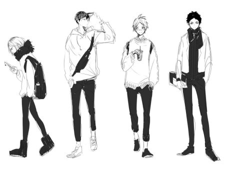 Парень для срисовки в полный рост