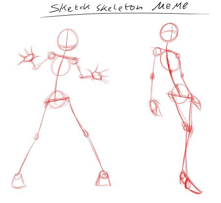 Каркас человека для рисования