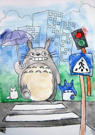 Рисунки на тему ПДД С аниме