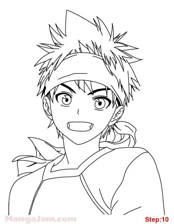 Повар боец сома карандашом