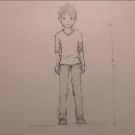 Подросток рисунок легкий