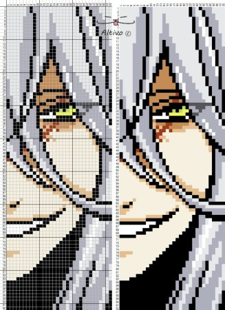 Схемы вышивки крестом аниме Токийский гуль