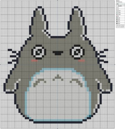 Рисунки по клеткам аниме