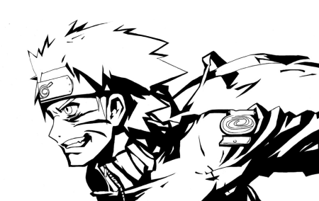 Аниме Наруто чб