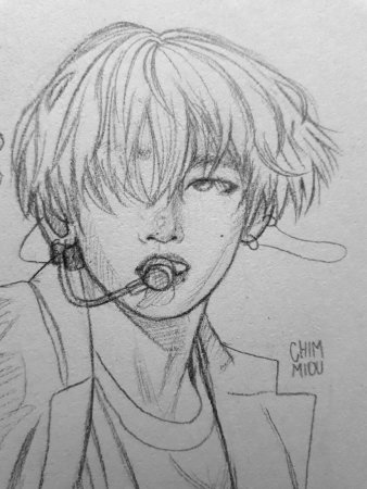 Рисунок BTS Тэхен