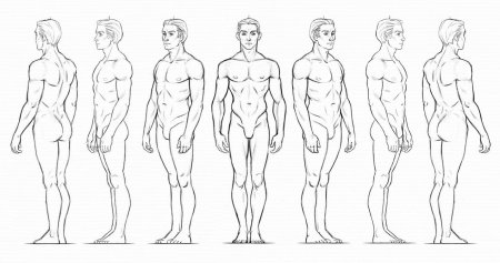 Мужчина сбоку референс