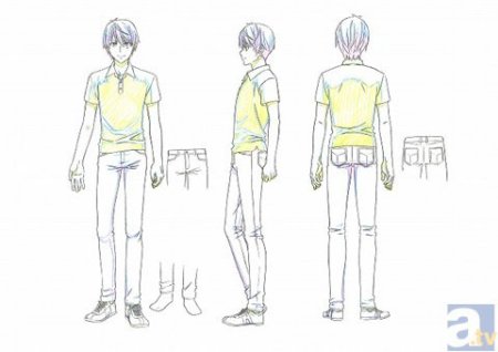 Аниме парень сбоку в полный рост