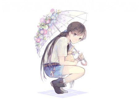 Аниме ребенок сидит